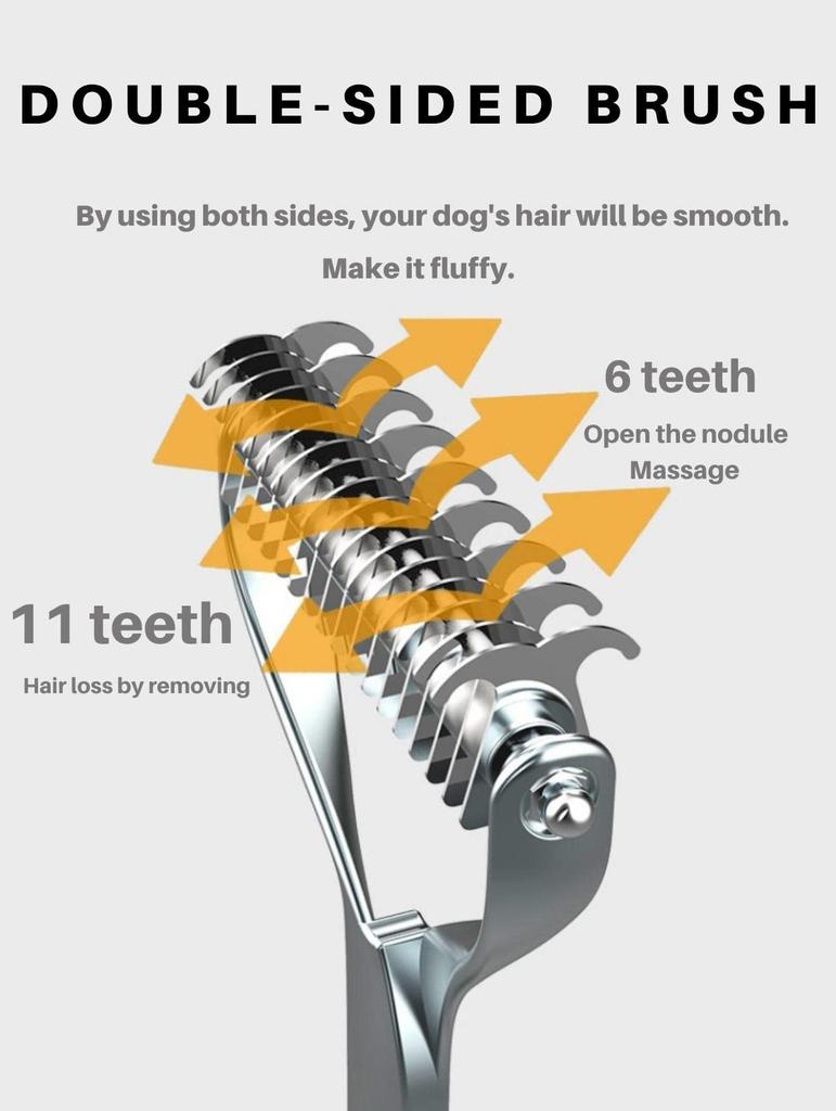 UULANFA Cat Dog Slicker Hair Grooming Supplies Gently Removes and Tangled Hair for and Cats Brush, Brush, Brush, Removal, - Undercoat, Mats,