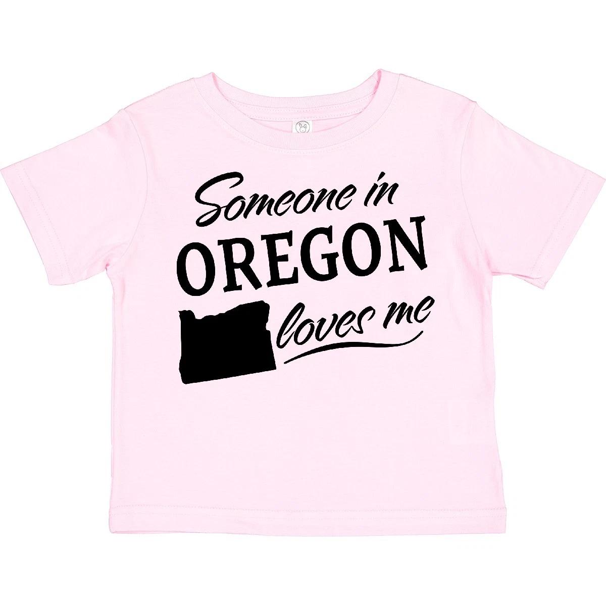 

Inktastic Someone In Oregon Loves Me Toddler T-Shirt State Home Family Kids Love 120