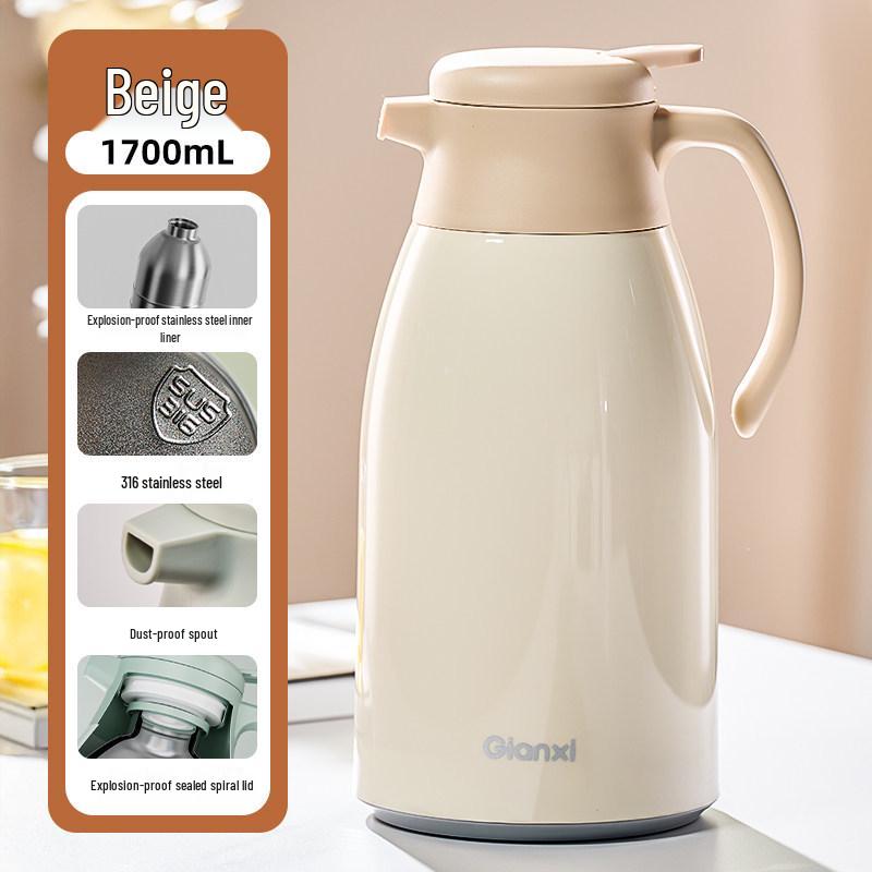 Tianxi European American Stainless Steel Insulated Large Hot Water Bottle for Home, Office, Dorms