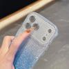KEYSION Gradient Glitter Jewelled Phone Case for iPhone 16 17 Pro Max Air 16 Plus Wavy Border Lens Protector Shockproof Cover