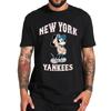 Cotton Black T-shirt for Men Disney Mickey Mouse Pattern Women's T-shirt Anime Tops Summer Fashion Couples Section Short-Sleeved