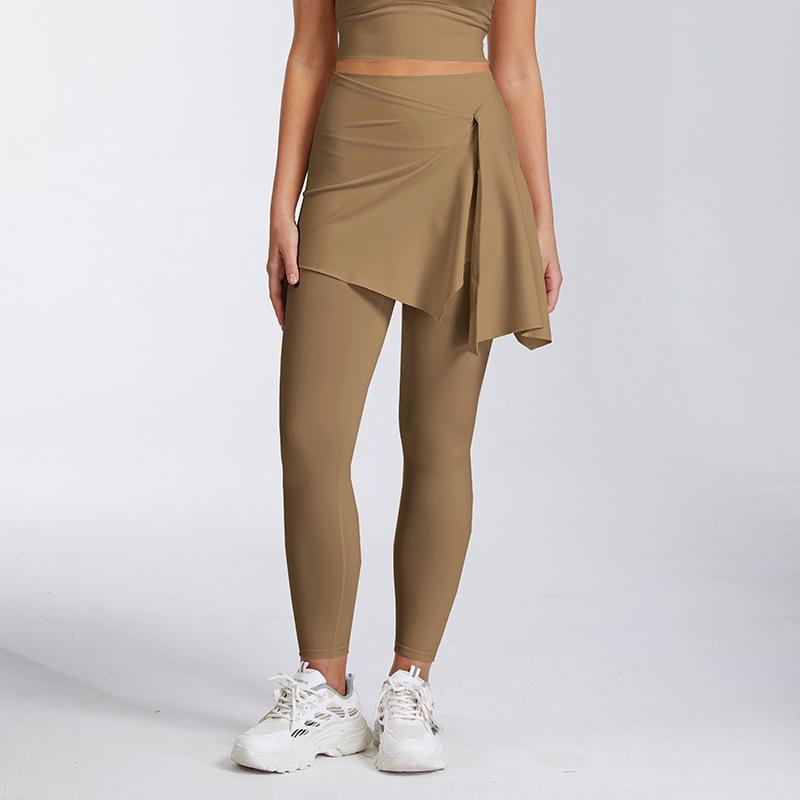 

Breathable Anti-Exposure Yoga Skort with Tie-Up Ballet Outer Layer Large