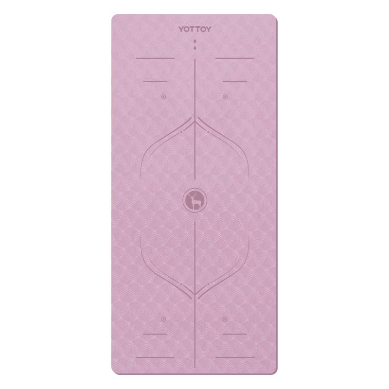 Yottoy TPE Yoga Mat with Alignment Lines 6mm