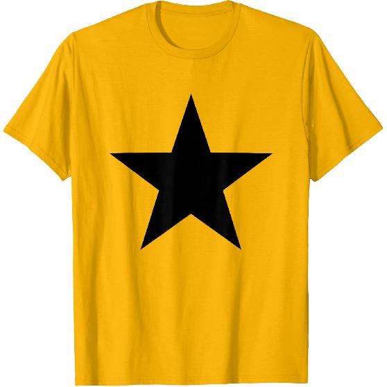 Cool Big Large Black Star T-Shirt