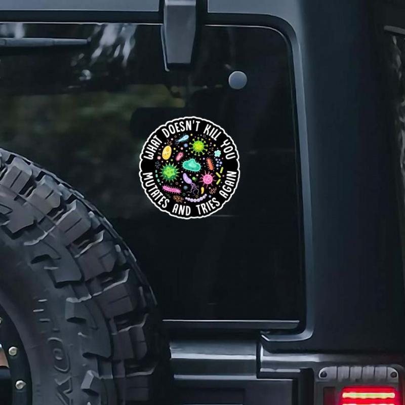Funny Microbiologist Vinyl Stickers, Durable Lab Themed Decals for Laptop Water Bottle Car Window Lab Enthusiasts Decor