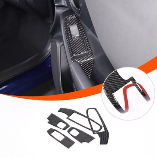 Carbon Fiber Window Lift Switch Button Trim Sticker for Subaru Crosstrek 2024+