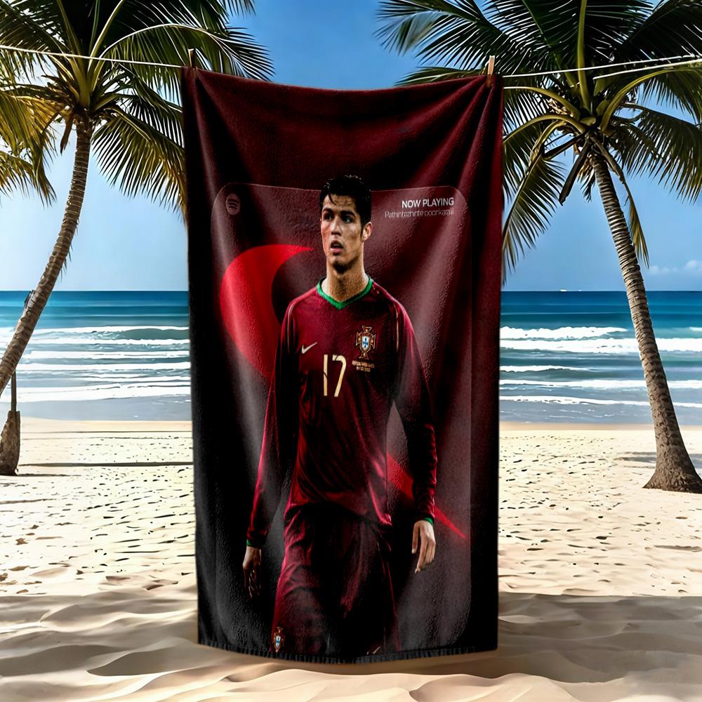 Cristiano Ronaldo Beach Towel Quickdry Soft Microfiber Comfortable Lightweight Perfect For Traveling Yoga Camping And Swimming