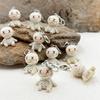 Cute Mini Mummy Figure Charm Pendant Halloween Cartoon Doll Lobster Clasp Diy Jewelry Making Accessories