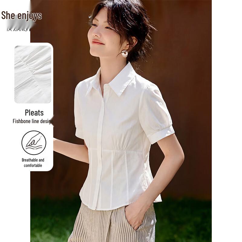 Women s Versatile Short Sleeve Blouse M