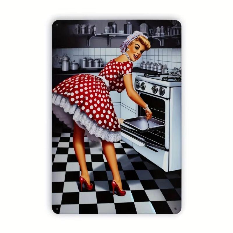 Vintage Style Metal Tin Sign for Kitchen Bar Coffee Shop Interior