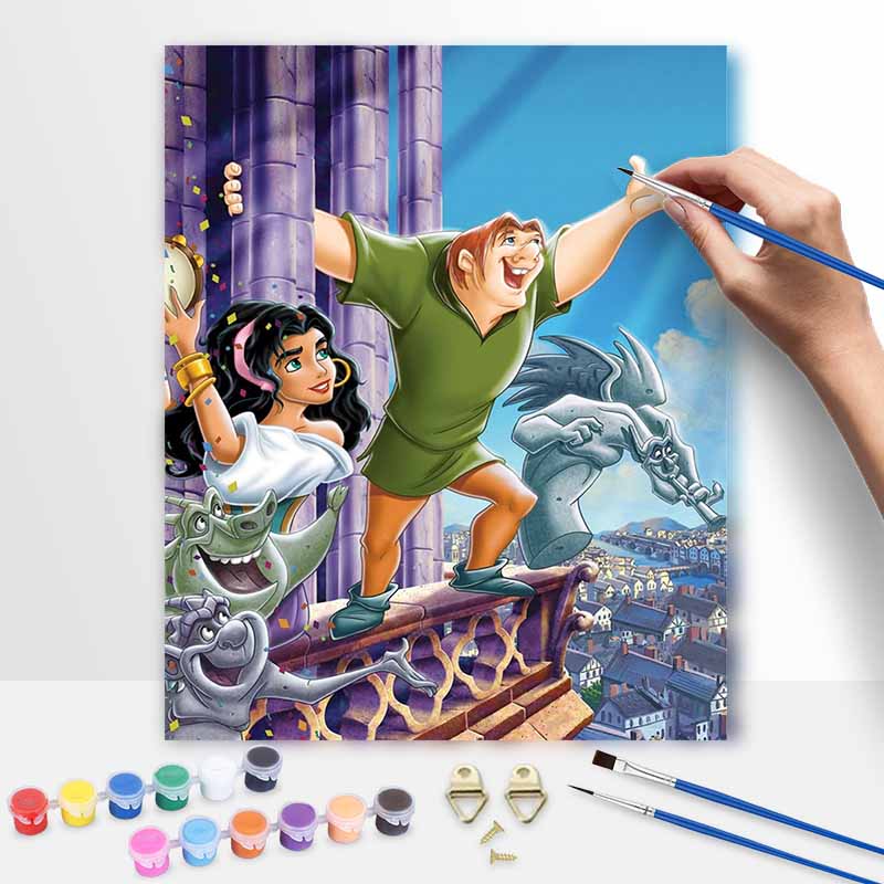 Disney The Hunchback of Notre Dame digital oil painting art painting kit manual diy painting for home decorations 20x30cm