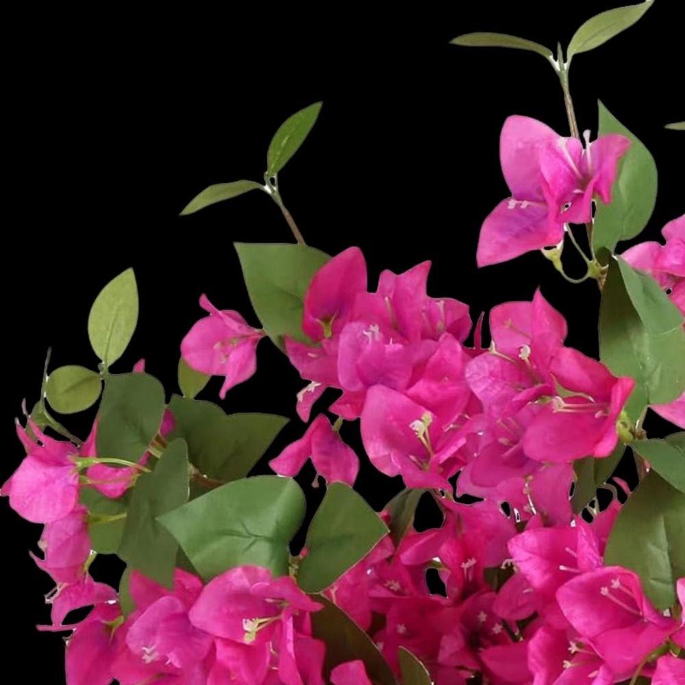 5Pcs Silk Flower Silk Fake Flower Realistic Blooms DIY Artificial Bougainvillea Flexible Plastic Faux Triangle Plum