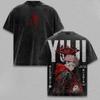 Jujutsu Kaisen Itadori Yuji Druck T-Shirt Herren Damen Kurzarm Kleidung Baumwoll T-Shirt Vintage Gewaschenes T-Shirt Lässige Streetwear