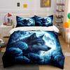 New Arrival! Wolf and Rose Print Bedding Set for Wolf Totem Lovers 1 Quilt Cover 2 Pillowcases Adult and Kids Bedding Set Gifts