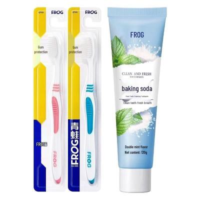 Frog Children's Soft-bristle Toothbrush and Toothpaste Value Pack