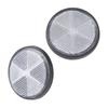 2Pcs Circular Motorcycle Reflector Night Reflective Warning Sticker Circular Self-Adhesive Reflector Safety Sign Signal Strip