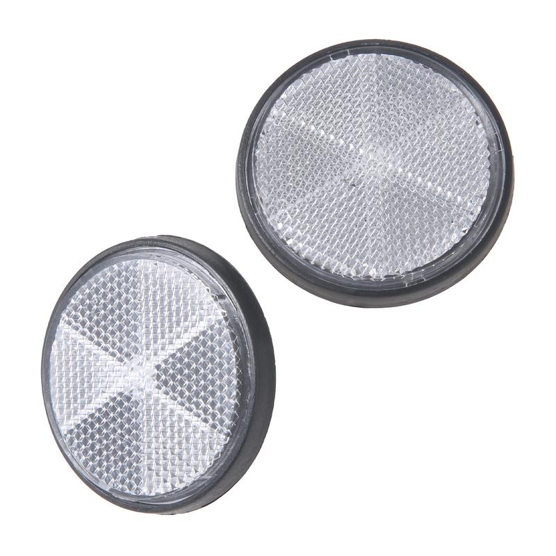 2Pcs Circular Motorcycle Reflector Night Reflective Warning Sticker Circular Self-Adhesive Reflector Safety Sign Signal Strip