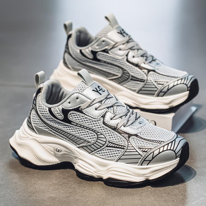 New Fashion Men's Four Seasons Comfortable Thick Sole Shoes Students Male Boys Trending Soft Sole Breathable Casual Running Sneakers