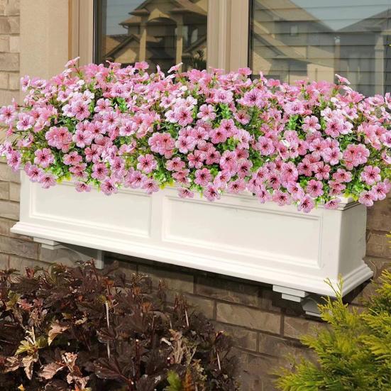 Sztuczny Fioletowy Kwiat Realistyczna Gałązka Sztucznego Kwiatu Dekoracja Stołu na Przyjęcie Weselne do Domu Biura Wewnątrz na Zewnątrz Sztuczne Kwitnące Rośliny