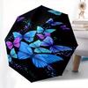 Glow in The Dark Butterfly Wallpapers for iPhone & AndroidUmbrella, Cute Umbrella with Cute Design, Portable 3-Fold Compact Umbrella for Men & Women,