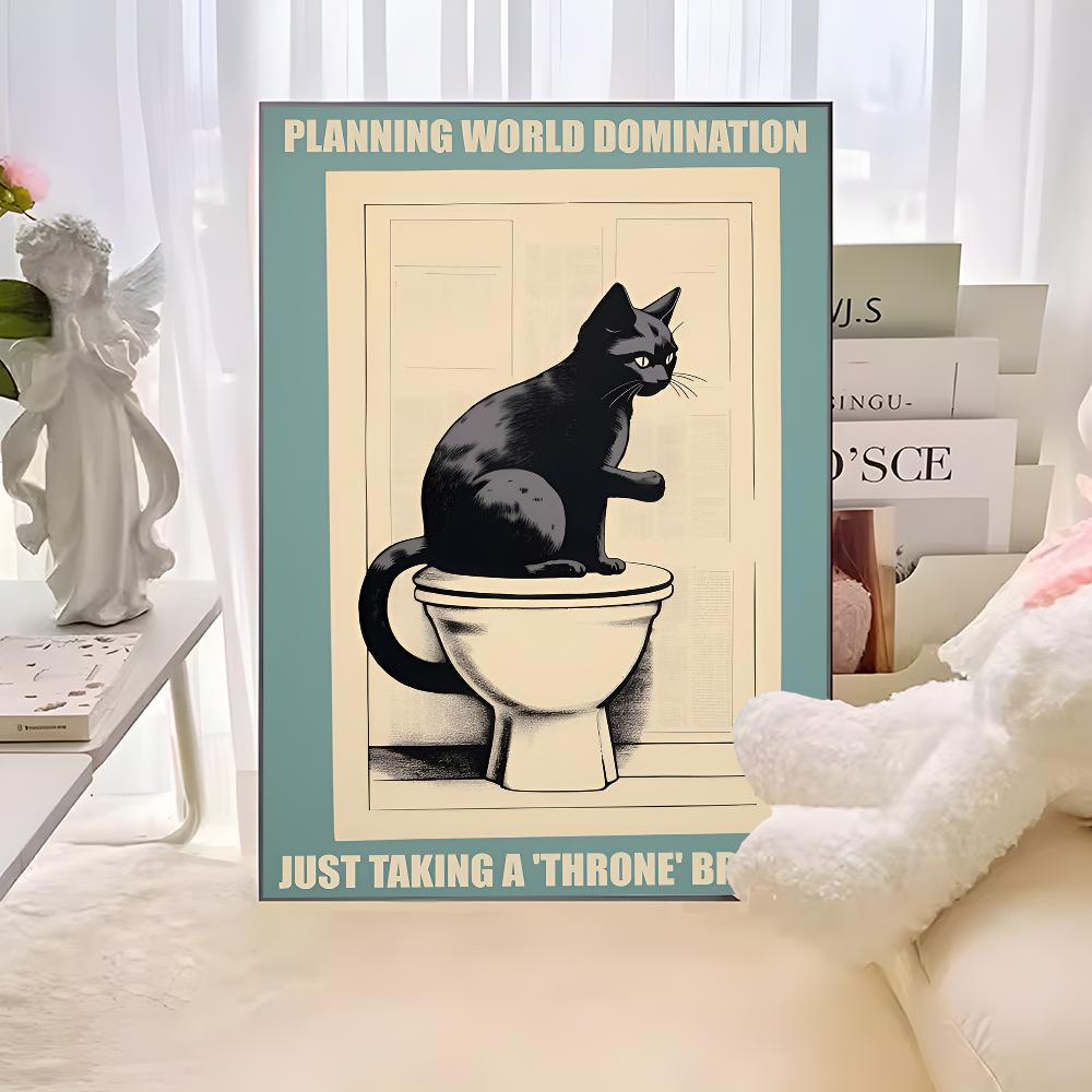 

Знак «Ты какаешь в ванной» Смешные цитаты о кошках Классические винтажные постеры HD-качества Настенный художественный ретро-постер для декора стен домашней комнаты 21cm×30cm NoFrame