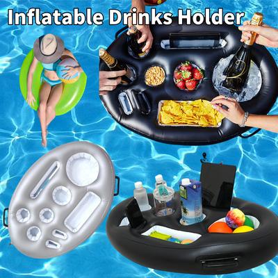Summer Sea Bucket Cup Holder Inflatable Pool Accessories Beach Swimming Play Family Party Float Beer Drink Tray Cooler Table