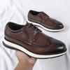 Herren Echtleder Oxford Schuhe Klassisch Wing Tip Zehe Schnürung Handgemacht Bequem Lässige Sneaker für Büro Business