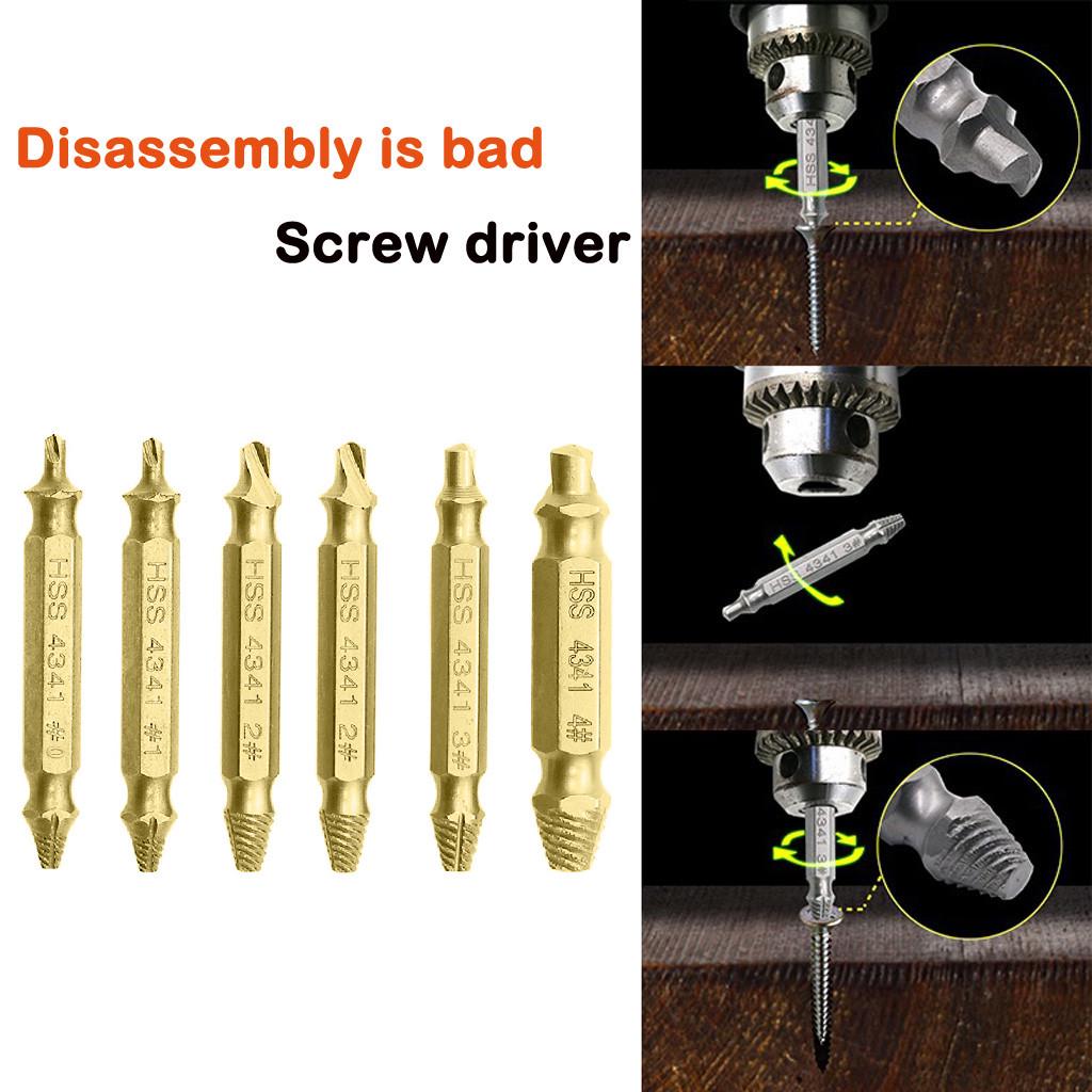

Ramidos Speed Out Screw Extractor Drill Bits 6 Pcs Tool Set Broken Bolt Remover easy