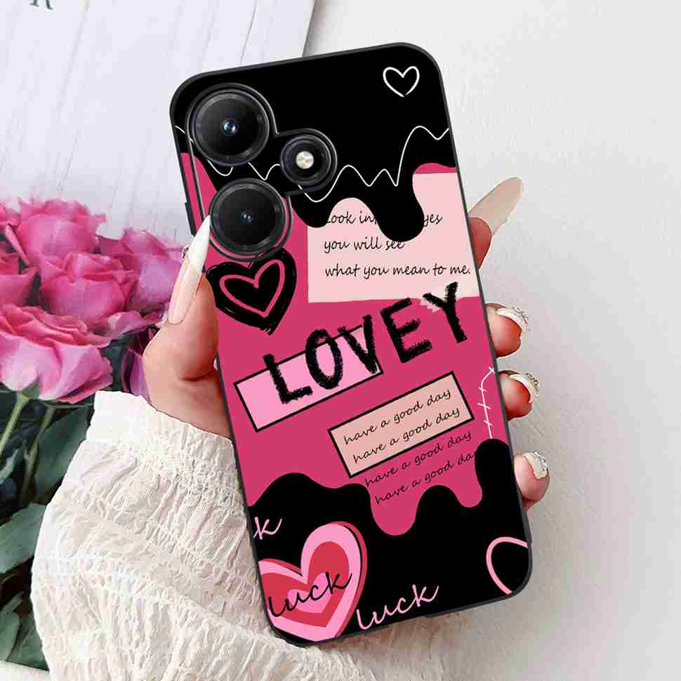 For Infinix Hot 30i 6.56" Case Tiger Luxury Flower Butterfly Silicone Soft Black Cover For Infinix Hot30i 30I X669C Phone Cases