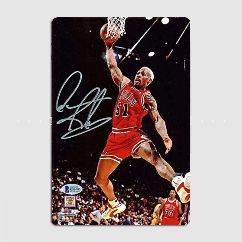 

Денніс Родман Вінтажний Стиль Металева Бляшана Табличка Вантажівка Для Приміщення та Вулиці Домашній Бар Кава Кухня Настінна Декорація 20x30cm（7.8x11.8inch）