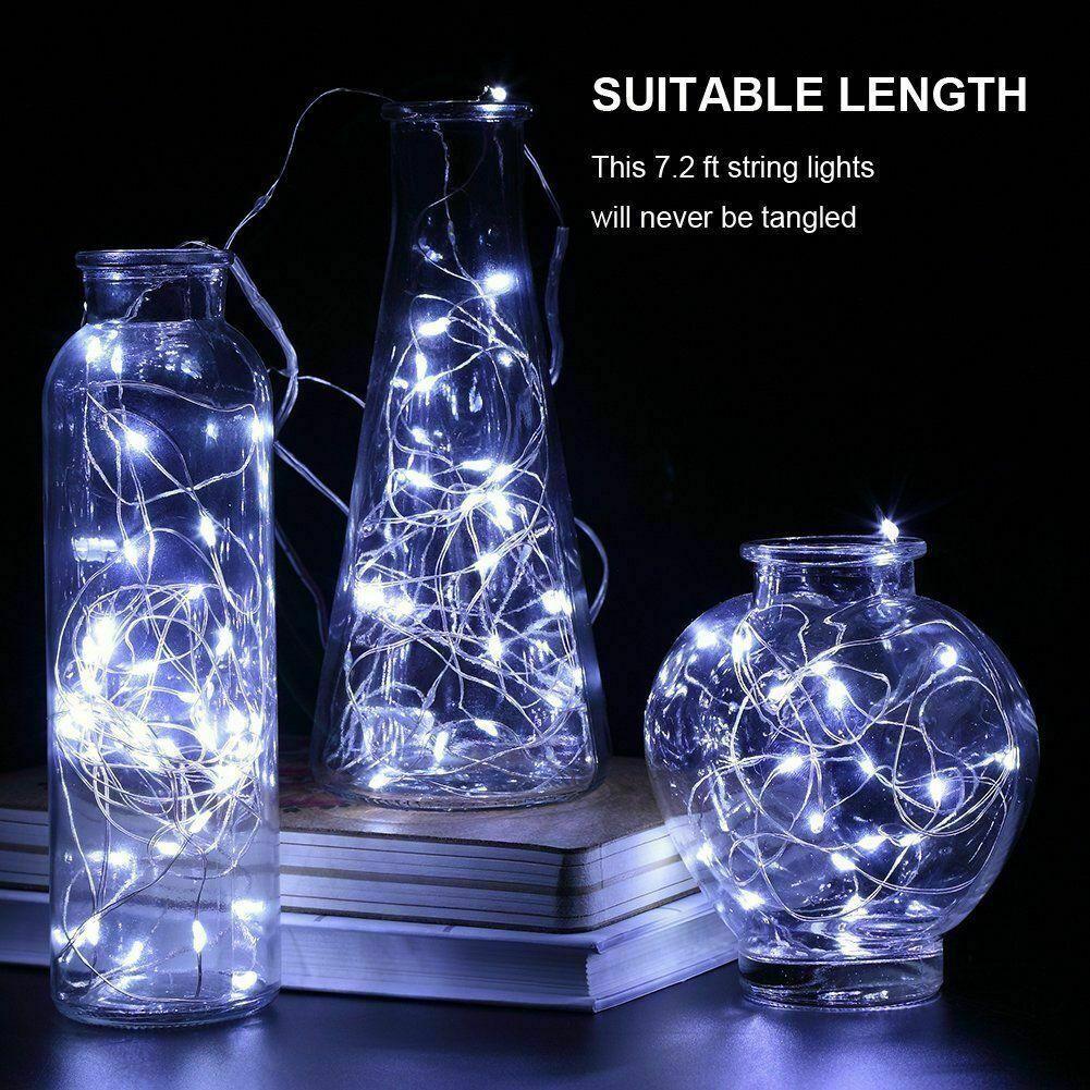 Pachet 6 10/20 LED Baterie Micro Sârmă de Orez Cupru Fairy String Lights Decor de petrecere