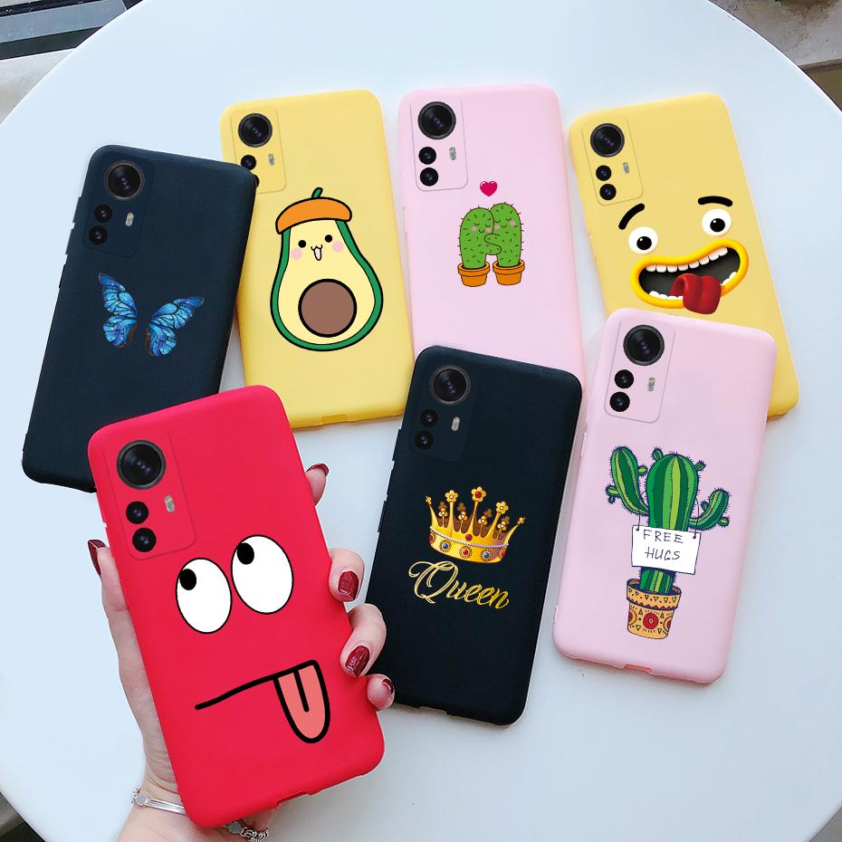 For Xiaomi 12 Pro 5G Case Cute Cartoon Painted Matte Silicon Soft Cover For Xiomi Xiaomi Mi12 Mi 12X 12 Pro Lite 5G Global Funda