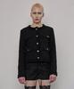 Aniv Vintage Button Tweed Jacket Black