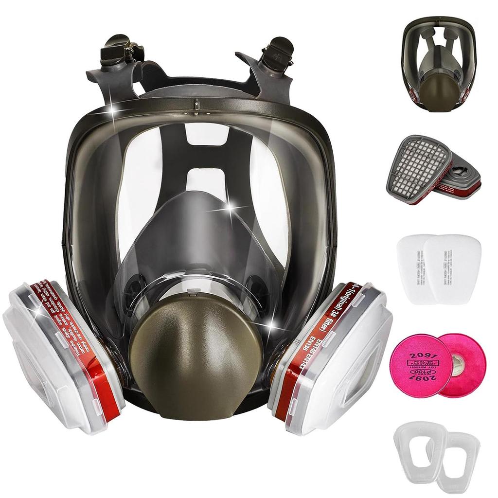 Toxic Smoke Half-Face Mask for Pesticide, Spray Paint, Chemical, Dustproof, and Firefighting Protection