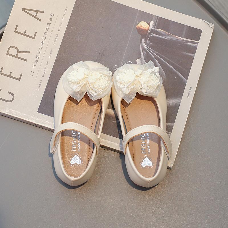 New Children's Leather Shoes Mary Janes Sweet Elegant Princess Shoes for Girls Spring Autumn Kids Causal Flat Dress Single Shoes