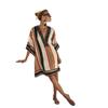 New Amazon Women's Clothing Super Fairy V-Neck Dress Seaside Vacation Beach Dress Printed Loose Mid-Length Dress