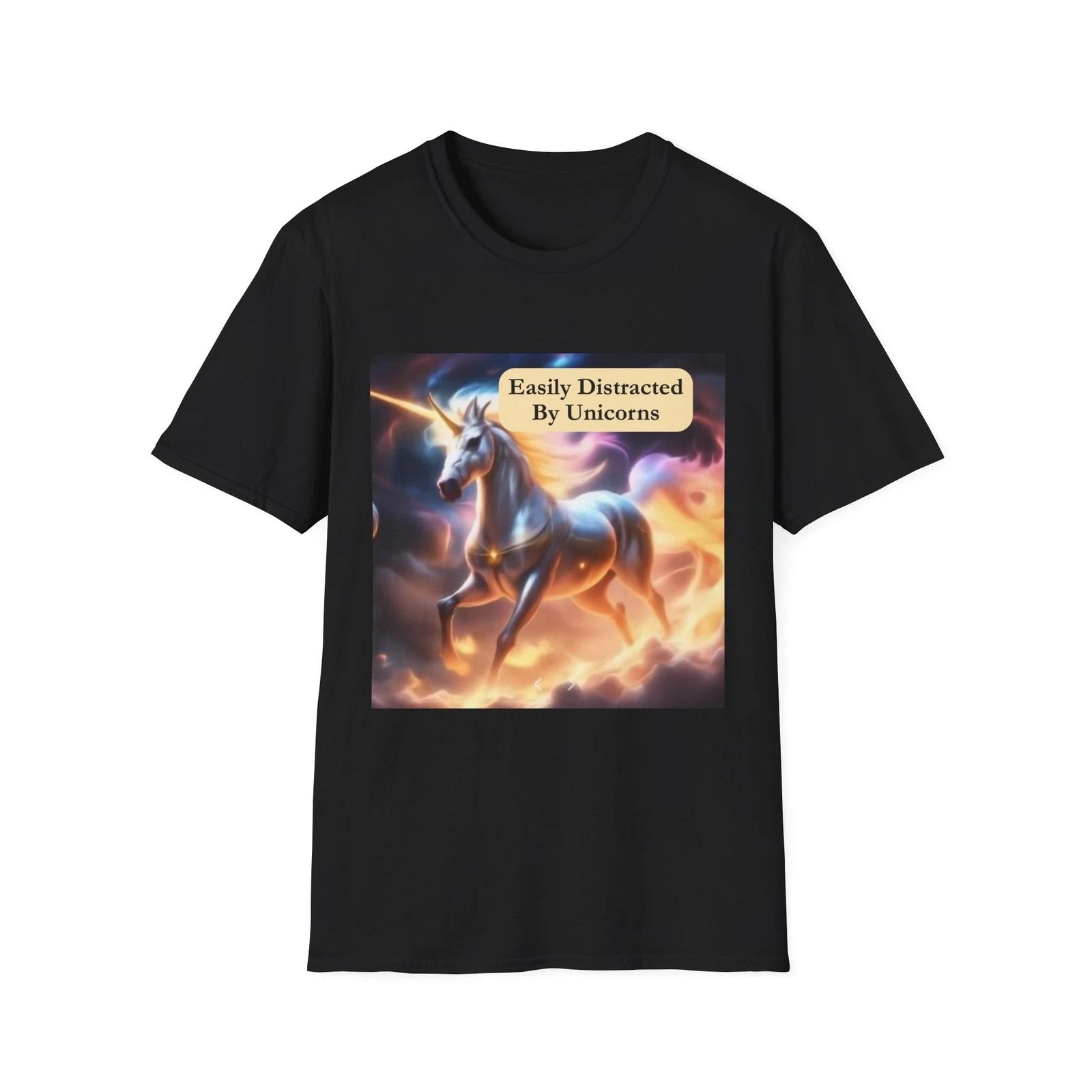 Easily Distracted By Unicorns T-Shirt, Unisex Shirt for Unicorn Lovers, Cute M