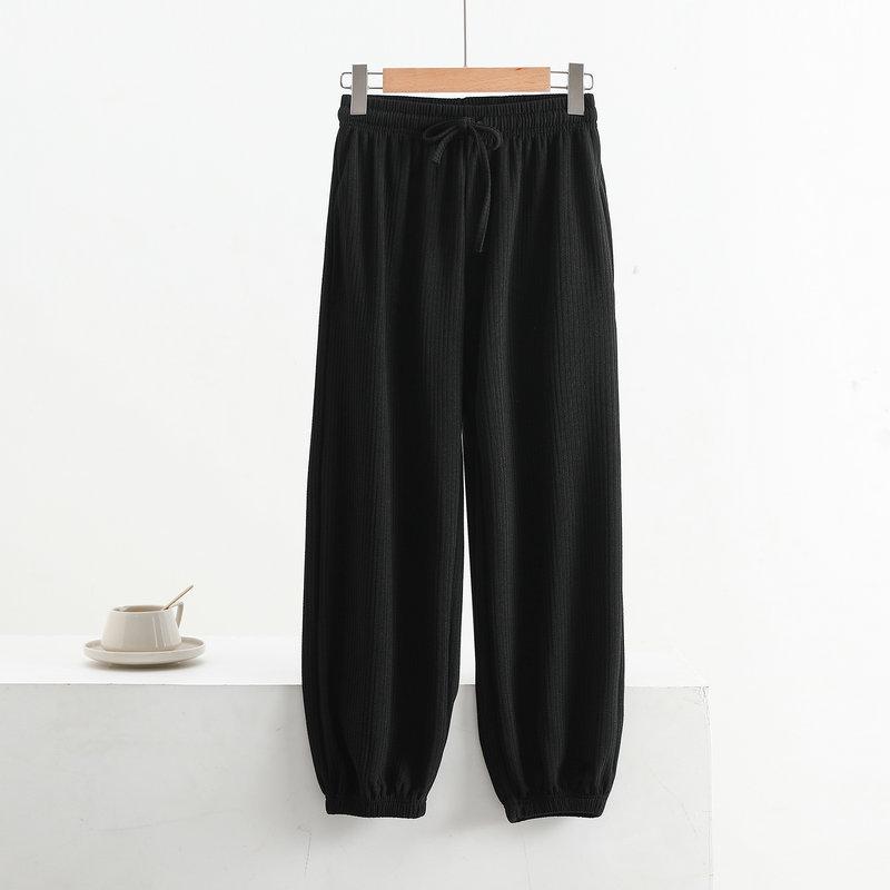 

Женские шаровары из ледяного шелка: Легкие, свободные, брюки-шаровары с девятью точками для спорта, лета и защиты от комаров.