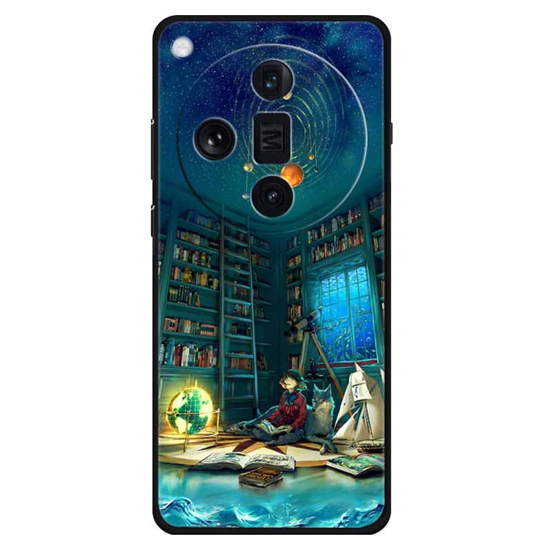 Funda For Oppo Find X7 Ultra Case Find X7 Silicone Space Wolf TPU Soft Phone Cover For OPPO Find X7 Pro/ X7 Ultra Case Cat Coque