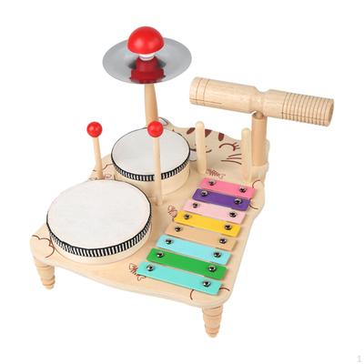 Xylophon Schlagzeug Set Kinder Baby Motorik Musikalischer Tisch Montessori Musikinstrumente für