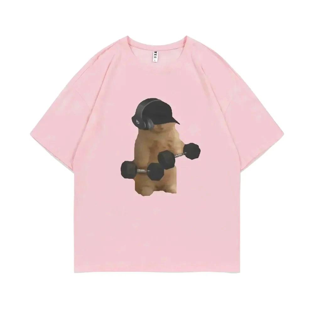 Funny Gym Cat Meme Printed Tshirt Sam Sulek Fitness Pump Cover Memes T-shirts Women Casual T Shirt Summer Clothing