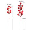 Red Berry 12-Head Fork Christmas Decoration - Foam Fruit Branch
