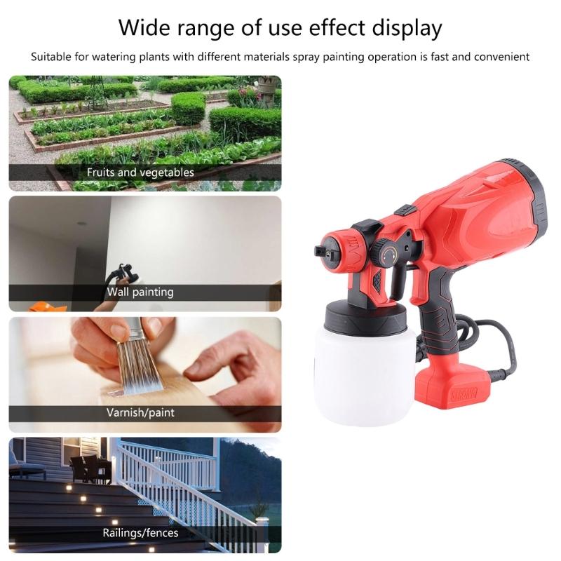 High Speed 220V Cordless Paint Sprayer with 3 Modes and Copper Nozzles Ideal for House Painting Includes Battery