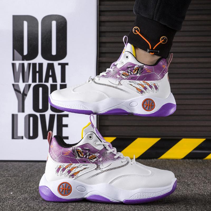 2026 New Arrival Kid Basketball Boots Anti Slip Mid Cut Sport Sneakers for Men Women Cheap Soft Basketball Shoes