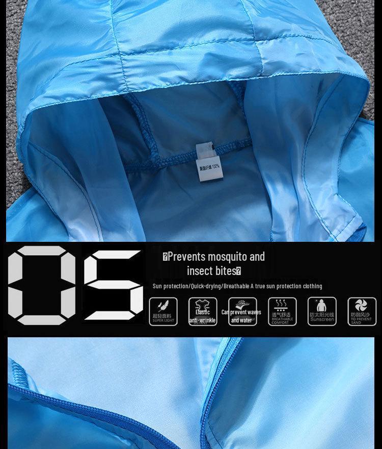 Quick-Drying Gradient Breathable Skin Suit for Couples & Kids – Fishing Clothes with Logo Print
