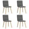 VidaXL Dining Chairs Set of 4 Dark Grey Fabric, Chair, Living Room Chair, Accent Chair, Kitchen Chair, Seat of 3315321