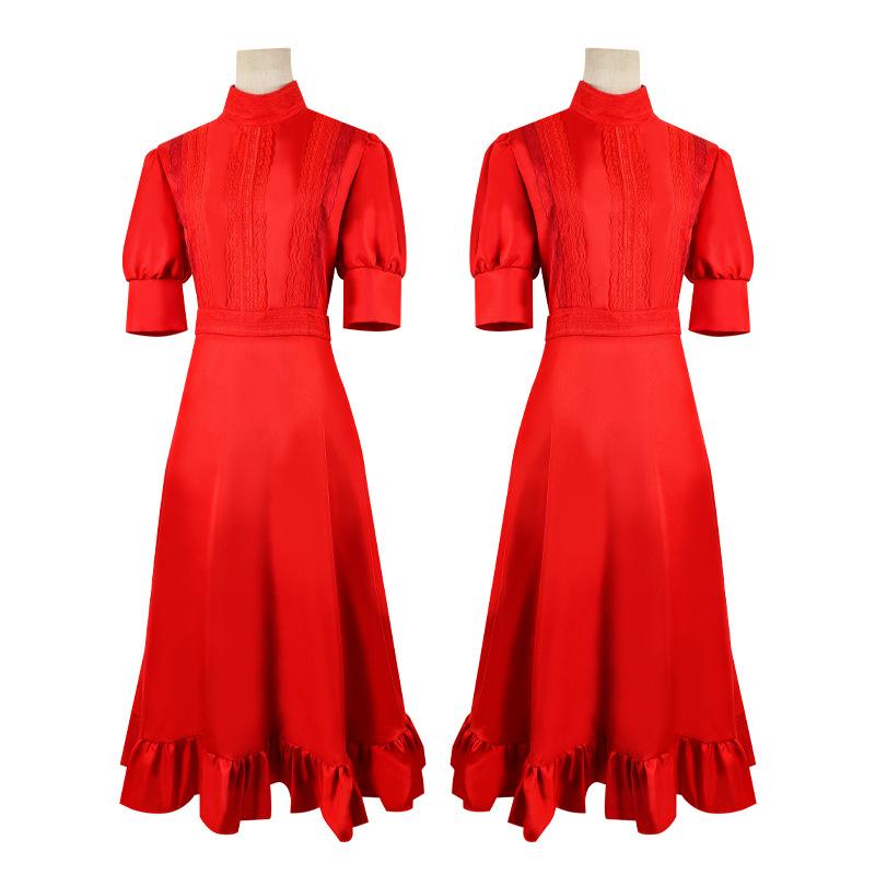 Amerikanisches Drama möchte Perlen Cosplay Kleidung X Prequel Perlenkleid Kurzarm Taille Fischschwanz Cosplay Kleidung