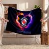 Blackburn Rovers FC Personalized Fleece Blanket With Football Logo, Custom Name Text Soft Warm Home Throw Blanket