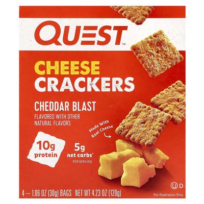 Sýrové krekry, Cheddar Blast, 4 balení, 30 g (1.06Oz) Každý