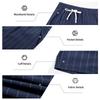 Mens Striped Linen Drawstring Beach Shorts Summer Casual